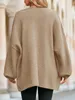 Oversize-Cardigan für Damen, offenes Design vorne, grob Produktbild-Vorschau 4