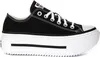 A black Converse All Star Lift Double Stack sneaker with white laces and a white platform sole, shown from the side against a white background. Voir les images du produit