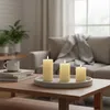 Bougies LED Relaxdays, lot de 3, 3 tailles, flamme Voir les images du produit 5