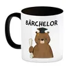 Bär mit Doktorhut Kaffeebecher in schwarz mit Spruch Produktbild-Vorschau 2