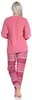 Damen Frottee Schlafanzug langarm mit Bündchen - Hose Produktbild-Vorschau 4