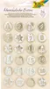 folia Adventskalender-Buttons PERLMUTT aus Blech 1 - 24 Produktbild-Vorschau 1