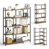 A multi-shelf bookcase with various items on display, shown from different angles and configurations. Produktbild-Vorschau