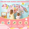 COSTWAY Montessori Busy Board, drewniana tablica motoryczna Podgląd zdjęcia produktu 7