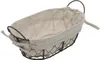 A wire basket with a fabric liner and handles, shown against a white background. Anteprima dell’immagine prodotto