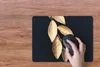 MuchoWow® Mauspad Mousepad Blätter - Schwarz - Gold - Luxus Produktbild-Vorschau 3