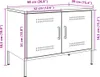 vidaXL TV-Schränke 2 Stk. Weiß 68x39x50,5 cm Stahl Produktbild-Vorschau 8