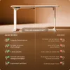 A split image comparing features of a Desktronic standing desk with other brands, presented in a marketing context. Produktbild-Vorschau
