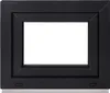 A black window frame with a white interior, set against a white background. Anteprima dell’immagine prodotto