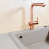 A close-up view of a modern kitchen sink with a copper faucet. Anteprima dell’immagine prodotto