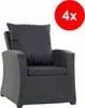 Coussins d'assise 56x52x7, Coussins de dossier 56x50 Noir Voir les images du produit 11
