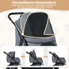 COSTWAY Hundewagen klappbar, Hundebuggy bis 25 kg, Produktbild-Vorschau 4