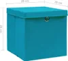 vidaXL Úložné boxy s vekom 4 ks 28x28x28 cm Baby Blue Náhľad obrázku produktu 5