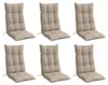 vidaXL Coussins de chaise à haut dossier 6 pcs. Tissu Voir les images du produit 11