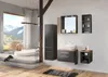 A modern bathroom with a large window overlooking a mountainous landscape. Produktbild-Vorschau