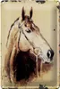 Blechschild Retro 20x30cm Portrait Pferd Kopf Produktbild-Vorschau 2