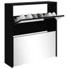 vidaXL Schuhschrank mit Spiegel 2 Fächer Schwarz 63x17x67 Produktbild-Vorschau 16