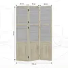 Paravent Séparation de pièce 3 pièces Bois Cloison gris Voir les images du produit 3