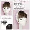 Clip in Pony   Haarteil Echthaar Clip in Bangs mit Schläfen Produktbild-Vorschau 2