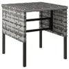 The Living Store Gartenhocker mit Kissen 4 Stk. Grau Poly Produktbild-Vorschau 5