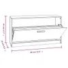 Schuhbank Schwarz 80x24x45 cm Holzwerkstoff Produktbild-Vorschau 9