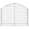 vidaXL Gabionera con arco elevado, 100x30x60/80 cm, hierro Vista previa de la imagen del producto 3