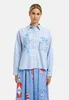 Milano Italy OVERSIZED SHIRT BLOU CORNFLOWER PRINT 42 Produktbild-Vorschau 3