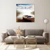 Bilder auf glas - Berge See Boot - 70x70cm - Glasbilder - Produktbild-Vorschau 7