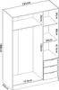 Garderobe Dnespol, Schlafzimmerschrank mit 3 Türen und 3 Produktbild-Vorschau 3