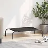 vidaXL Lit pour chien Rehaussé Noir 90x50x20 cm Tissu Voir les images du produit 3