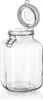 A clear glass jar with a hinged lid is shown against a white background. Anteprima dell’immagine prodotto