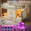 Kinder Hochbett mit Fenster, LED Leiter, Stauraum, Kiefer, Produktbild-Vorschau 8