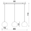 Lampada a sospensione bianca a 3 tonalità 65cm Sool 3xE27 Anteprima dell’immagine prodotto 5