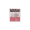 A set of nail drill bits and sanding bands in a clear plastic case. Náhľad obrázku produktu
