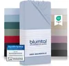 A collage of different colored bed sheets, with a focus on a light blue one in the foreground. Anteprima dell’immagine prodotto