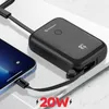 A black power bank is connected to a smartphone via a USB-C cable, with a digital display showing '60' on the power bank. Podgląd zdjęcia produktu