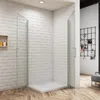 100x100x185cm ESG Nano Glas Drehtür Eckeinstieg Pendeltür Produktbild-Vorschau 3