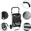 Carrello della spesa Relaxdays, 2 ruote grandi, scomparto Anteprima dell’immagine prodotto 3