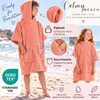 CalmyBEACH Frottee Badeponcho Kinder Bademantel  - Peach Produktbild-Vorschau 3