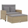 vidaXL Divano da giardino con cuscini 2 posti Beige poly Anteprima dell’immagine prodotto 1