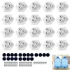 Selbstklebende Universalrollen 360° drehbar,20er Set  Mini Produktbild-Vorschau 1