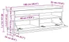 vidaXL TV-Schrank mit LED-Leuchten Hochglanz-Weiß 100x35x40 Produktbild-Vorschau 4