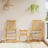 vidaXL Cuscino da giardino 4 pz. Grigio chiaro 45x45x2 cm Anteprima dell’immagine prodotto 3