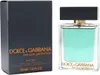 Dolce & Gabbana The One Gentleman Eau de Toilette, türkisfarbener Flakon mit schwarzem Deckel, daneben dunkelgraue Verpackung, 50 ml. Produktbild-Vorschau