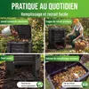 DEUBA® Composteur de jardin 800 L plastique noir Voir les images du produit 5