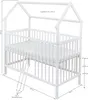 Baby-Delux Hausbett Kinderbett Gitterbett weiß 60x120 Produktbild-Vorschau 7