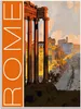 ARTland Glasbild Rom Vintage Reiseplakat Größe: 45x60 cm Produktbild-Vorschau 1