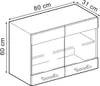 Szklana szafka kuchenna Vicco R-Line Czarny beton 80 cm, Podgląd zdjęcia produktu 7