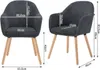 WOLTU 2 × Esszimmerstuhl Armlehnstuhl, Polsterstuhl Modern Produktbild-Vorschau 7