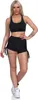 Damen Sport Shorts Hotpants kurz Radler Fitness; Schwarz Produktbild-Vorschau 2
